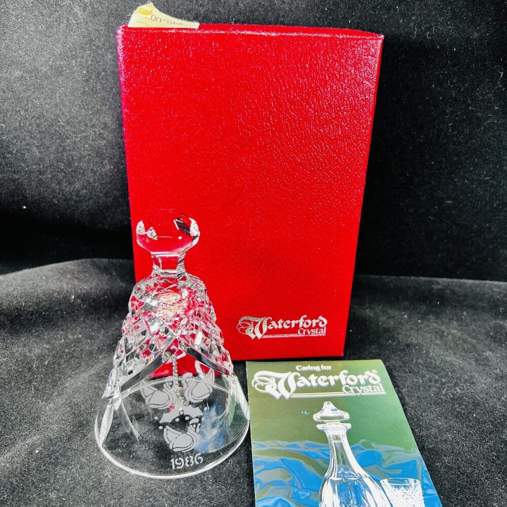Vtg Waterford Crystal Bell 1986 12 Days of Christmas Three French Hens in BOX - Picture 1 of 11